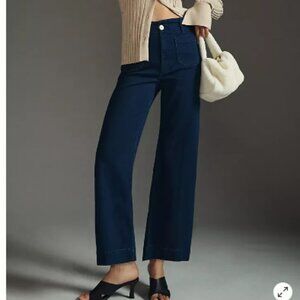 Colette Cropped High Rise Wide Leg Jeans by Maeve